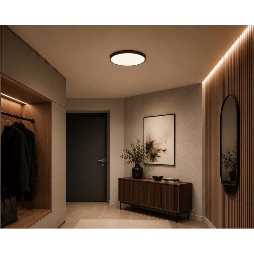 BRILAGI - ZENNA LED Bathroom Ceiling Light 18W/230V Ø 29.5 cm IP44 Anthracite