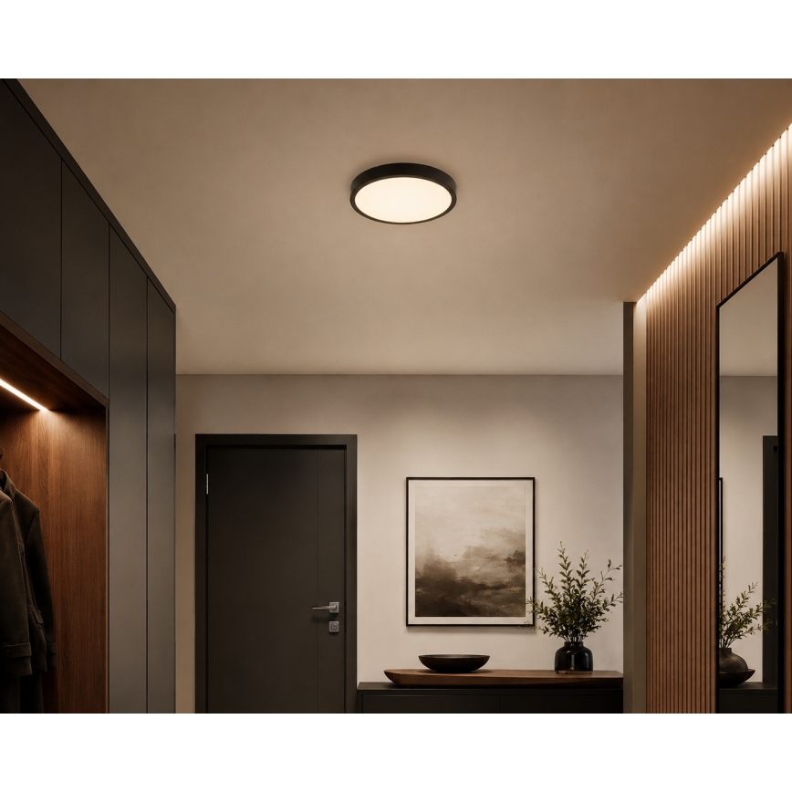 BRILAGI - ZENNA LED Bathroom Ceiling Light LED/18W/230V Ø 29,5 cm IP44 Black
