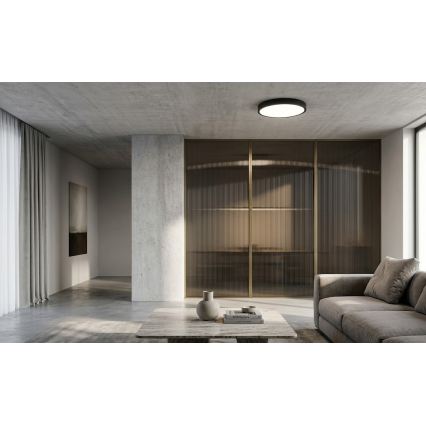 BRILAGI - ZENNA LED Bathroom Ceiling Light with Sensor, 18W/230V, Ø 29.5 cm, IP44, Anthracite + Remote Control
