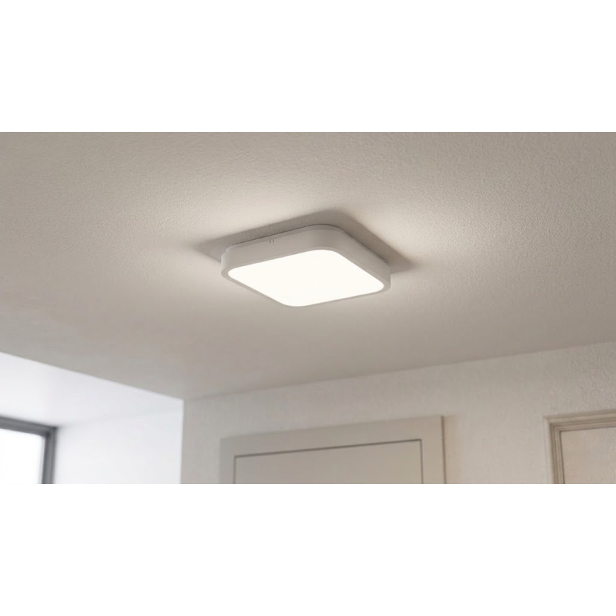 BRILAGI - ZENNA LED Bathroom Ceiling Light with Sensor LED/18W/230V 28,5x28,5 cm IP44 White + Remote Control