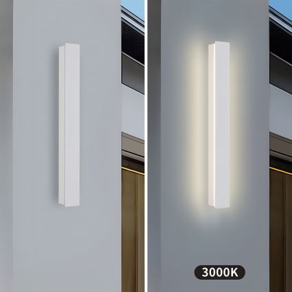 Brilagi - LINEAR LED Outdoor Wall Light 12W/230V 3000K IP65 50 cm White CRI 90