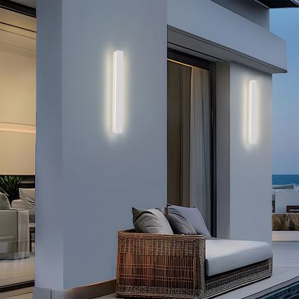 Brilagi - LINEAR LED Outdoor Wall Light 12W/230V 3000K IP65 50 cm White CRI 90