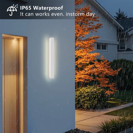 Brilagi - LINEAR LED Outdoor Wall Light 12W/230V 3000K IP65 50 cm White CRI 90