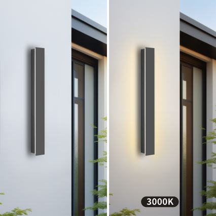 Brilagi - LINEAR Outdoor LED Wall Light 12W/230V 3000K IP65 50 cm Anthracite CRI 90