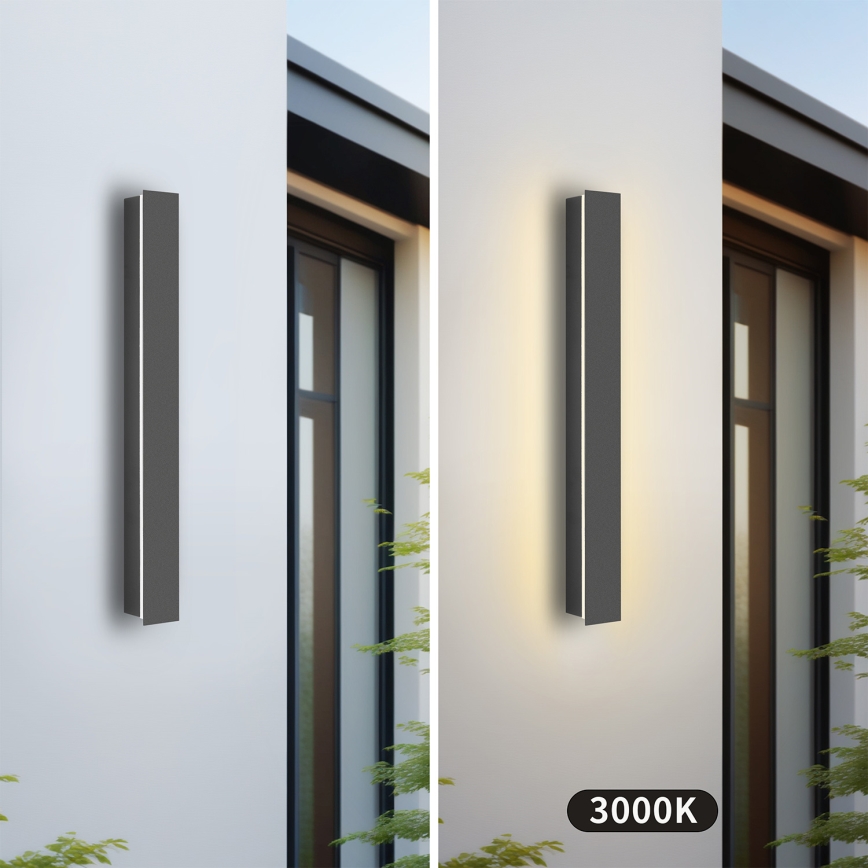 Brilagi - LINEAR Outdoor LED Wall Light 12W/230V 3000K IP65 50 cm Anthracite CRI 90