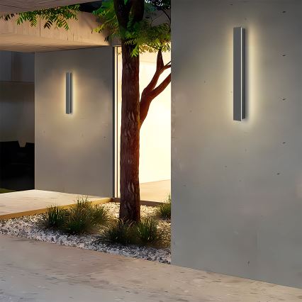 Brilagi - LINEAR Outdoor LED Wall Light 12W/230V 3000K IP65 50 cm Anthracite CRI 90