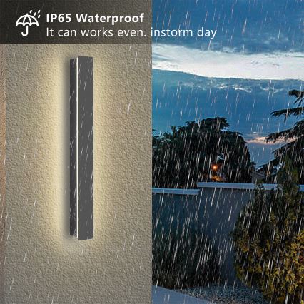 Brilagi - LINEAR Outdoor LED Wall Light 12W/230V 3000K IP65 50 cm Anthracite CRI 90