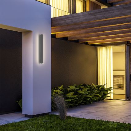 Brilagi - LINEAR Outdoor LED Wall Light 12W/230V 3000K IP65 50 cm Anthracite CRI 90