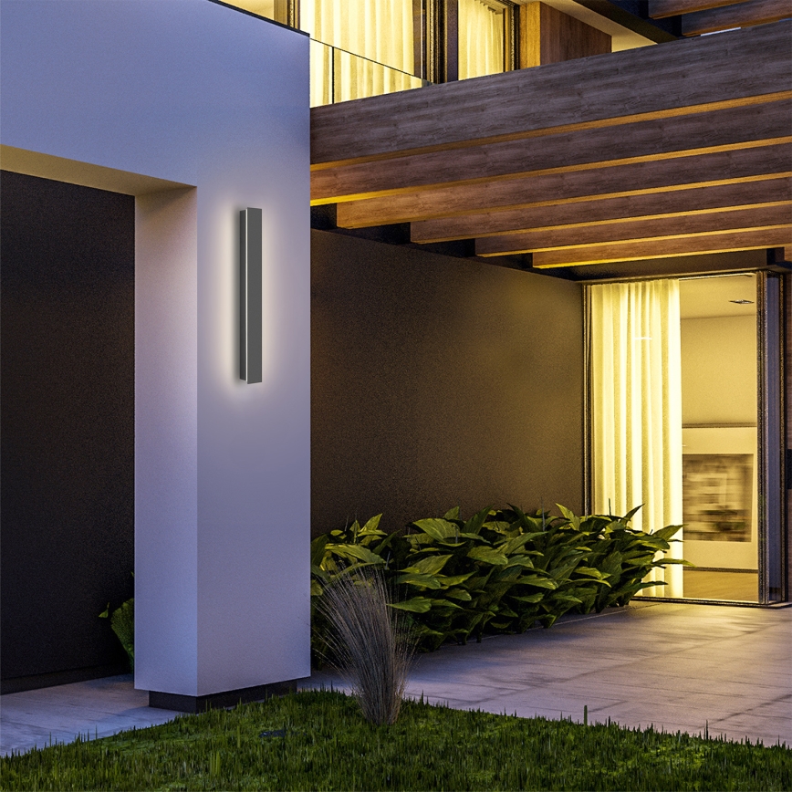 Brilagi - LINEAR Outdoor LED Wall Light 12W/230V 3000K IP65 50 cm Anthracite CRI 90