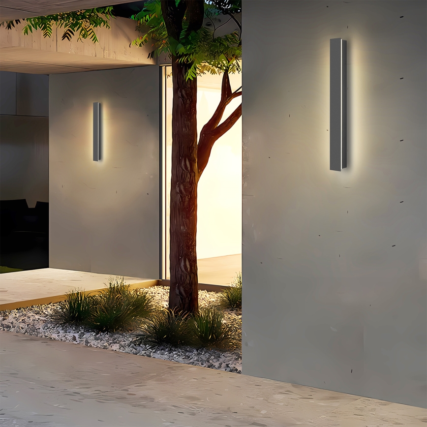 Brilagi - LINEAR LED Outdoor Wall Light, 12W, 230V, 4000K, IP65, 50 cm, Anthracite, CRI 90