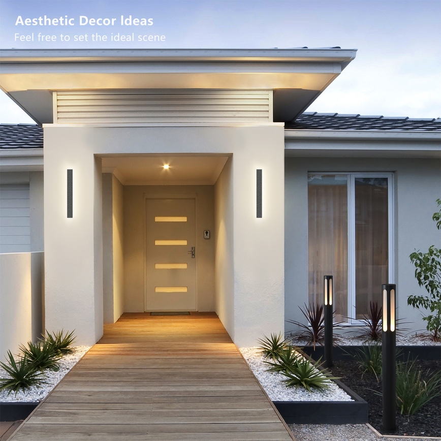 Brilagi - LINEAR LED Outdoor Wall Light, 12W, 230V, 4000K, IP65, 50 cm, Anthracite, CRI 90