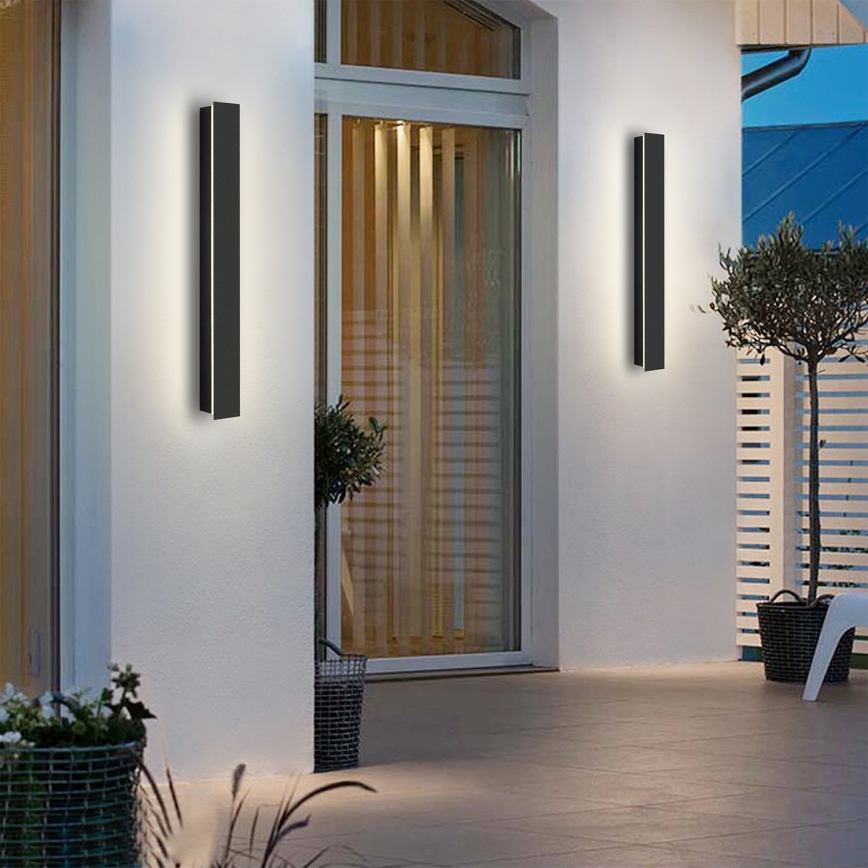 Brilagi - LINEAR LED Outdoor Wall Light 12W 230V 4000K IP65 50 cm Black CRI 90