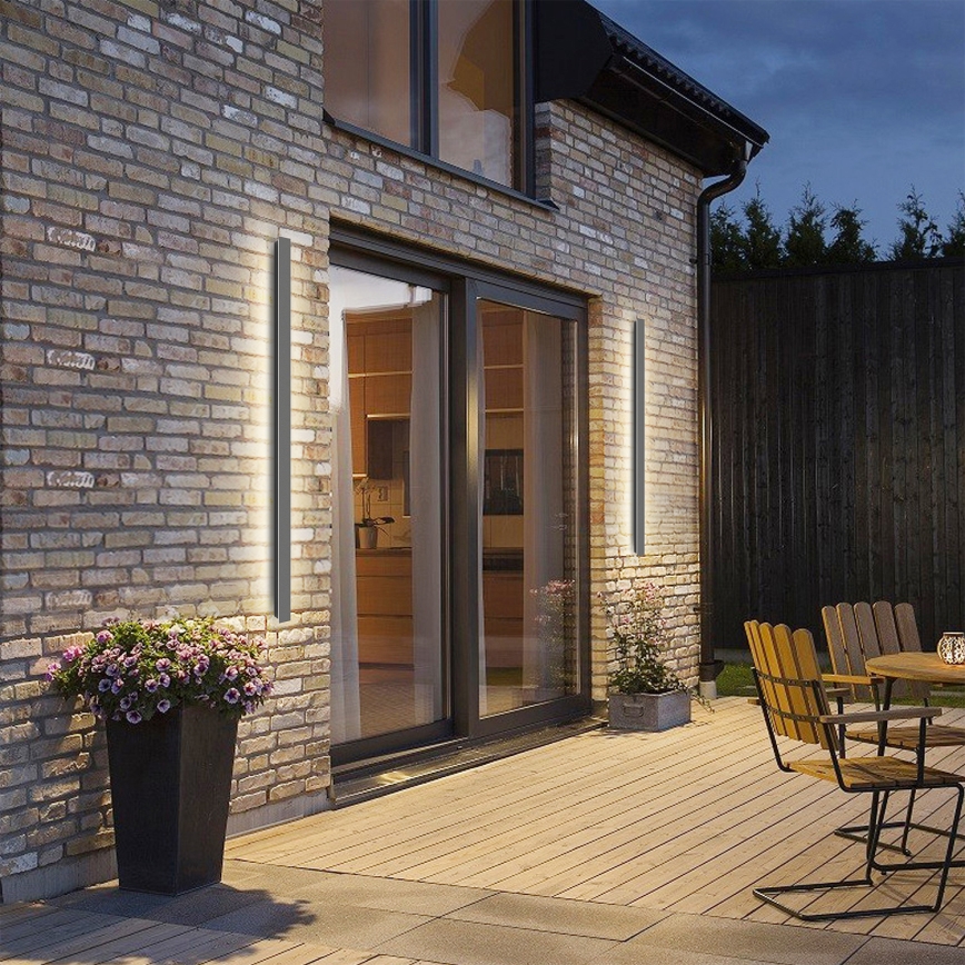 Brilagi - LINEAR LED Outdoor Wall Light, 32W, 230V, 4000K, IP65, 140 cm, Anthracite, CRI 90