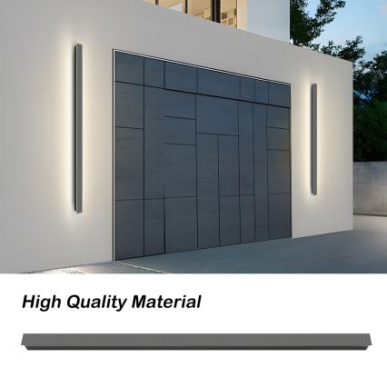 Brilagi - LINEAR LED Outdoor Wall Light, 32W, 230V, 4000K, IP65, 140 cm, Anthracite, CRI 90