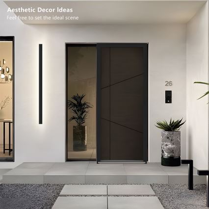 Brilagi - LINEAR LED Outdoor Wall Light 32W/230V 4000K IP65 140 cm Black CRI 90