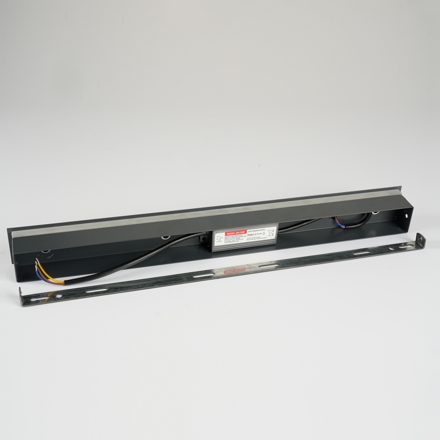 Brilagi - LINEAR LED Outdoor Wall Light, 8W/230V, 3000K, IP65, 30 cm, Black, CRI 90