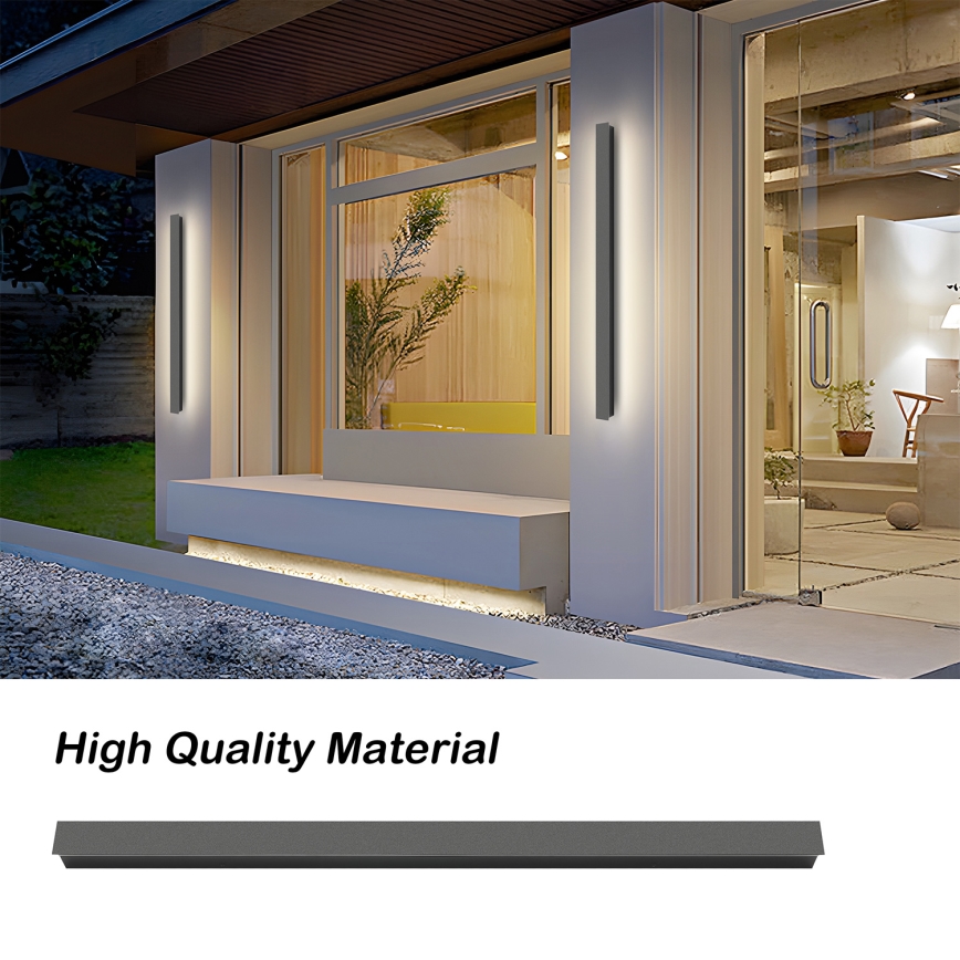 Brilagi - LINEAR LED Outdoor Wall Light, 22W, 230V, 4000K, IP65, 100 cm, Anthracite, CRI 90
