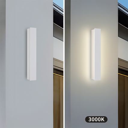 Brilagi - LINEAR LED Outdoor Wall Light 8W/230V 3000K IP65 30 cm White CRI 90