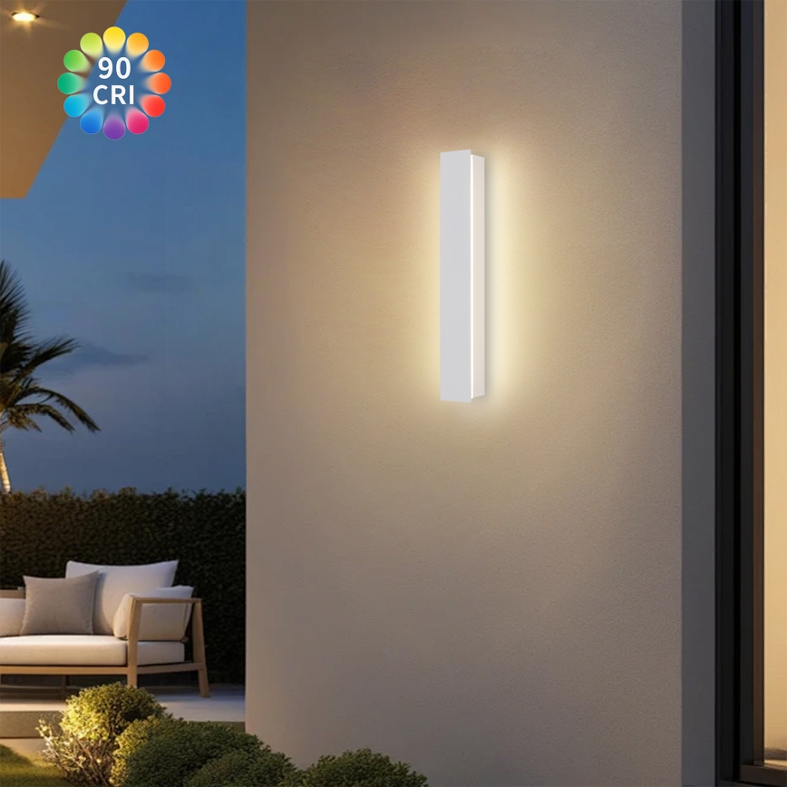 Brilagi - LINEAR LED Outdoor Wall Light 8W/230V 3000K IP65 30 cm White CRI 90