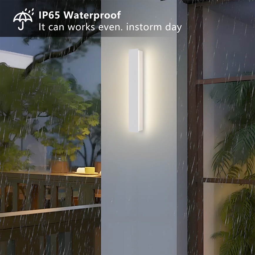 Brilagi - LINEAR LED Outdoor Wall Light 8W/230V 3000K IP65 30 cm White CRI 90