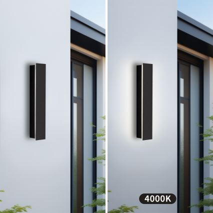 Brilagi - LINEAR LED Outdoor Wall Light LED/8W/230V 4000K IP65 30 cm Black CRI 90
