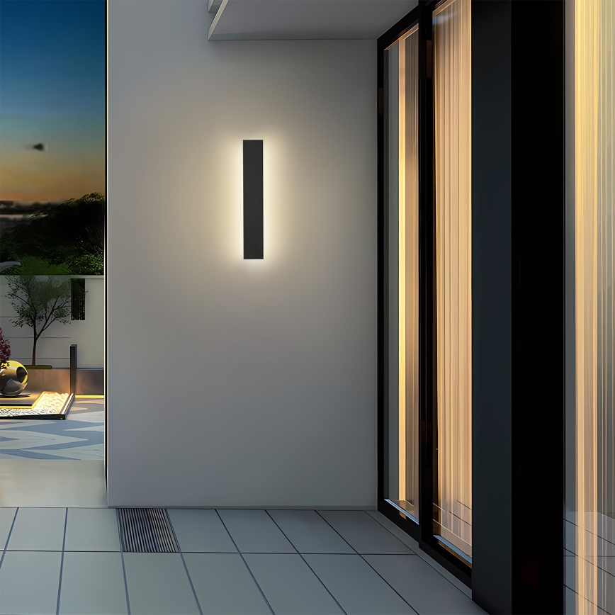 Brilagi - LINEAR LED Outdoor Wall Light LED/8W/230V 4000K IP65 30 cm Black CRI 90