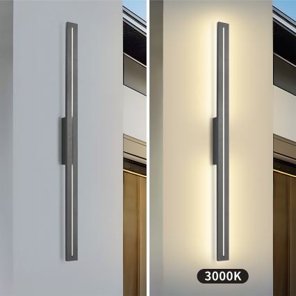 Brilagi - LINEO LED Outdoor Wall Light 24W/230V 3000K IP65 100 cm Anthracite