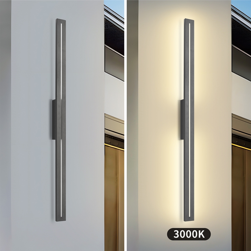 Brilagi - LINEO LED Outdoor Wall Light 24W/230V 3000K IP65 100 cm Anthracite