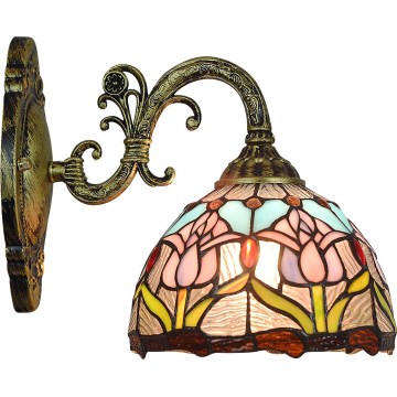 Brilagi - LORAS Tiffany stained-glass wall lamp 1xE27/40W/230V