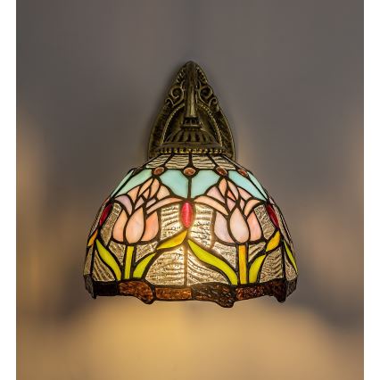 Brilagi - LORAS Tiffany stained-glass wall lamp 1xE27/40W/230V