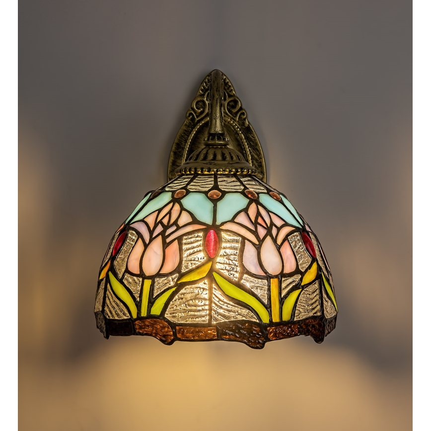 Brilagi - LORAS Tiffany stained-glass wall lamp 1xE27/40W/230V