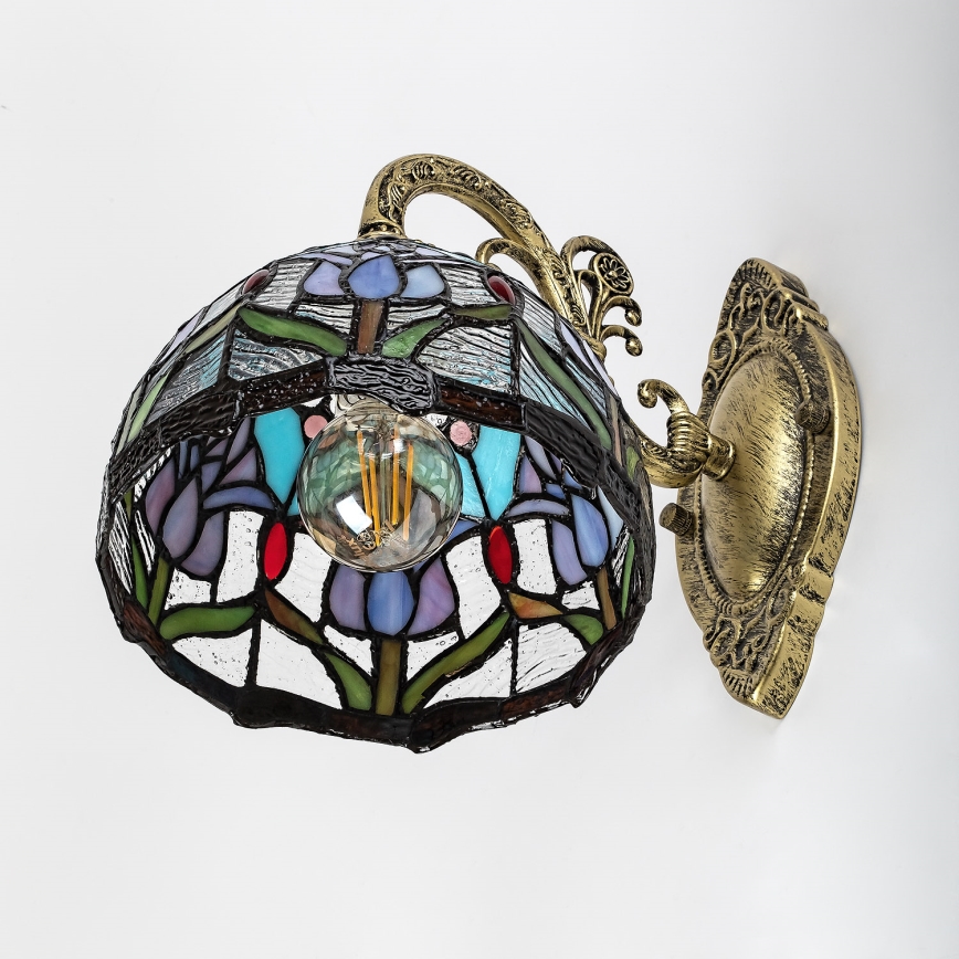Brilagi - LORAS Tiffany stained-glass wall lamp 1xE27/40W/230V