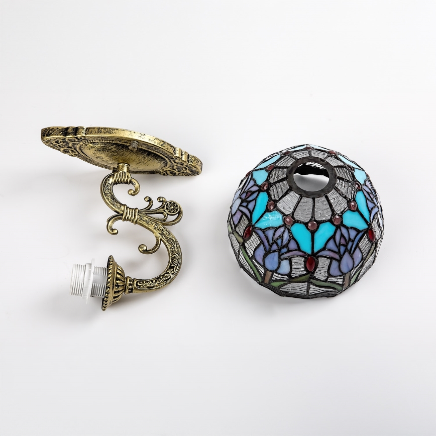 Brilagi - LORAS Tiffany stained-glass wall lamp 1xE27/40W/230V