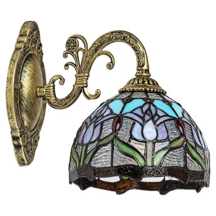 Brilagi - LORAS Tiffany stained-glass wall lamp 1xE27/40W/230V