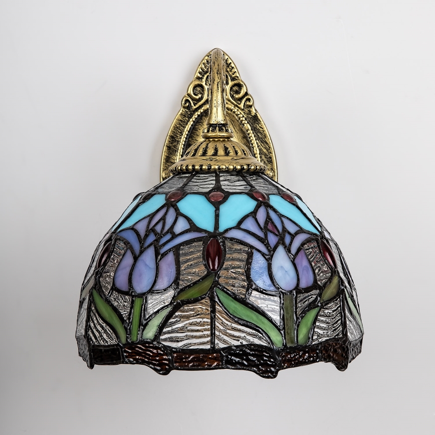 Brilagi - LORAS Tiffany stained-glass wall lamp 1xE27/40W/230V