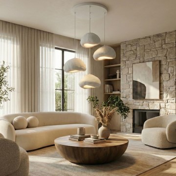 Brilagi - LOVAL cable pendant light 4xE27/40W/230V Ø 95 cm white