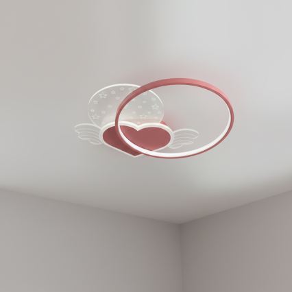Brilagi - LOVE LED Children's Ceiling Light LED/48W/230V 3000/4500/6000K Pink