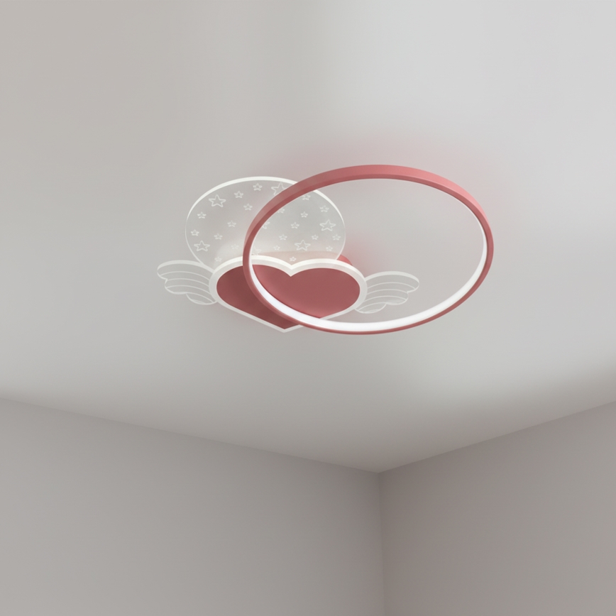 Brilagi - LOVE LED Children's Ceiling Light LED/48W/230V 3000/4500/6000K Pink
