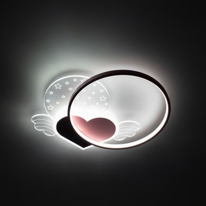 Brilagi - LOVE LED Children's Ceiling Light LED/48W/230V 3000/4500/6000K Pink