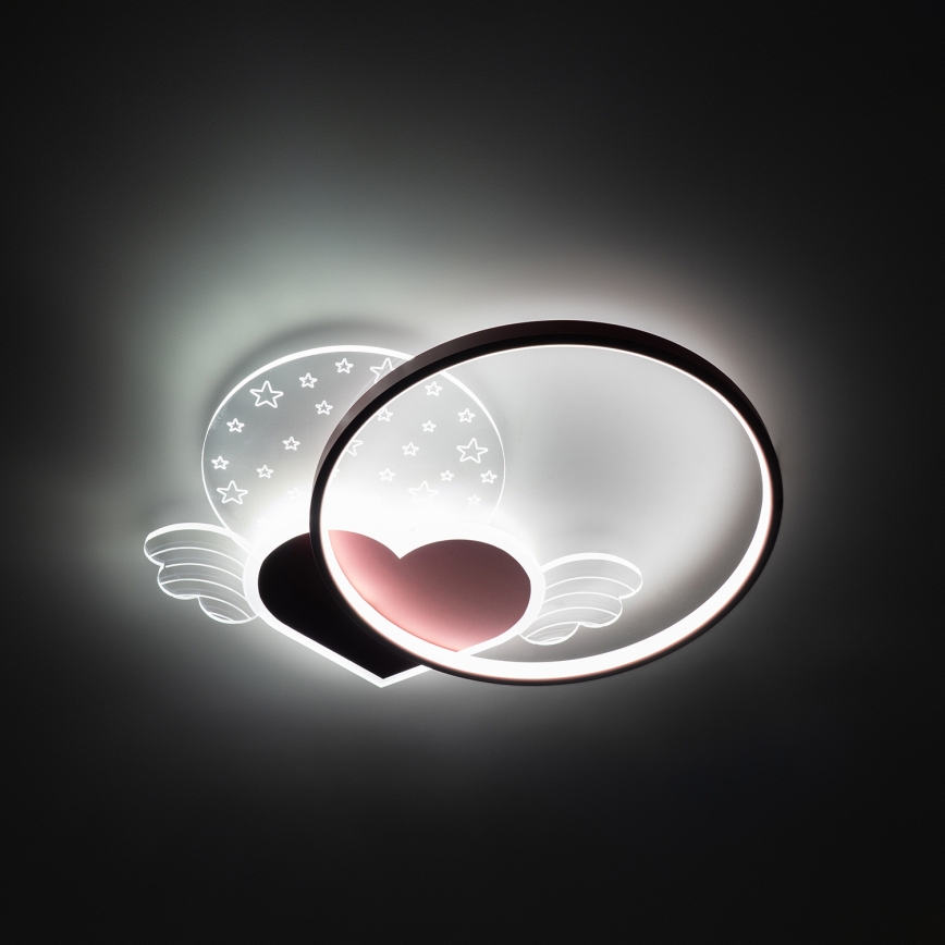 Brilagi - LOVE LED Children's Ceiling Light LED/48W/230V 3000/4500/6000K Pink