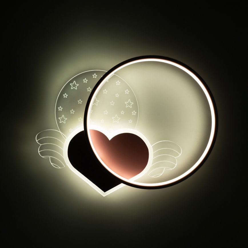 Brilagi - LOVE LED Children's Ceiling Light LED/48W/230V 3000/4500/6000K Pink