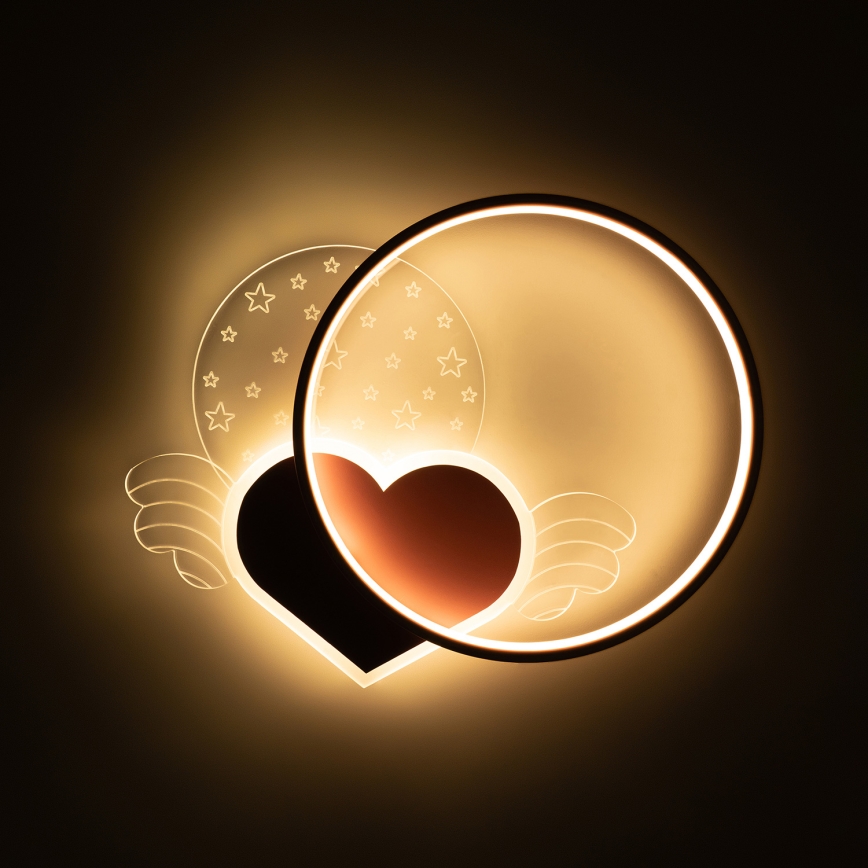 Brilagi - LOVE LED Children's Ceiling Light LED/48W/230V 3000/4500/6000K Pink