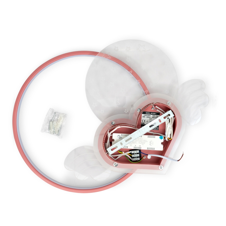 Brilagi - LOVE LED Children's Ceiling Light LED/48W/230V 3000/4500/6000K Pink