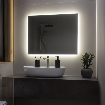 Brilagi - LUCE LED Bathroom Mirror 28W/230V 60 x 80 cm IP44 CRI 90 dimmable with adjustable CCT