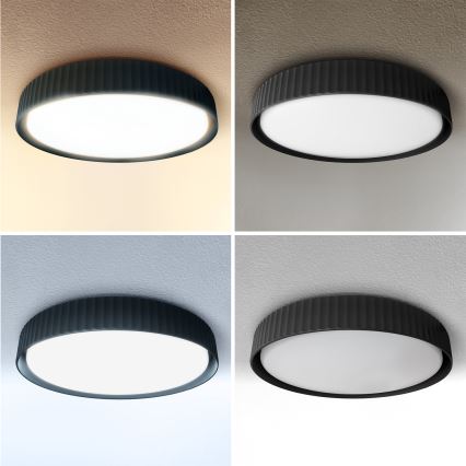 Brilagi - LUCIA LED Dimmable Ceiling Light LED/48W/230V 3000-6500K Ø 41 cm Black + Remote Control