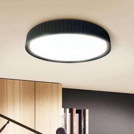 Brilagi - LUCIA LED Dimmable Ceiling Light LED/48W/230V 3000-6500K Ø 41 cm Black + Remote Control