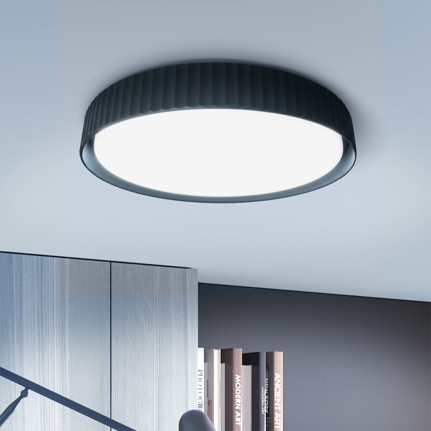 Brilagi - LUCIA LED Dimmable Ceiling Light LED/48W/230V 3000-6500K Ø 41 cm Black + Remote Control