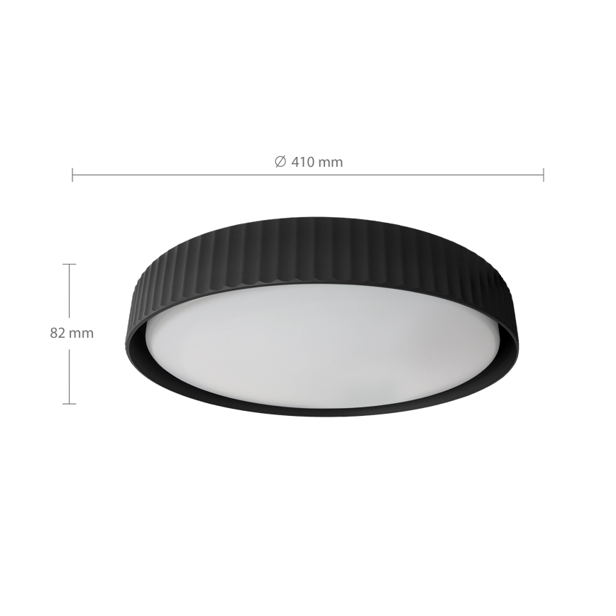 Brilagi - LUCIA LED Dimmable Ceiling Light LED/48W/230V 3000-6500K Ø 41 cm Black + Remote Control