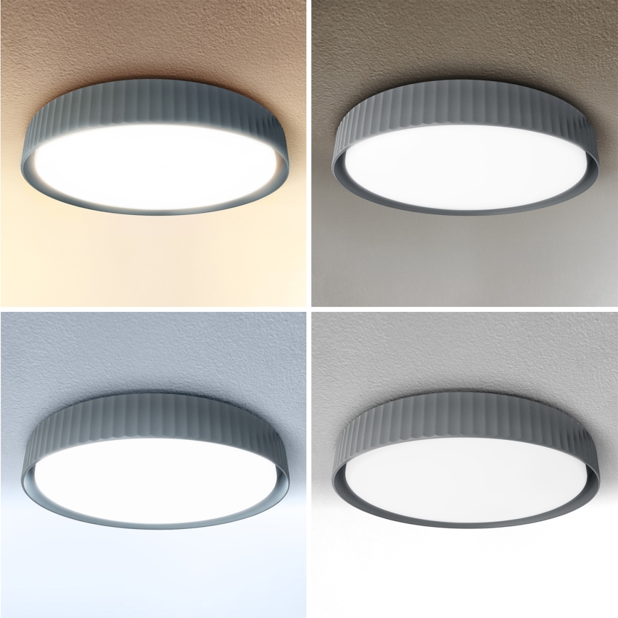 Brilagi - LUCIA Dimmable LED Ceiling Light LED/48W/230V 3000-6500K Ø 41 cm grey + remote control