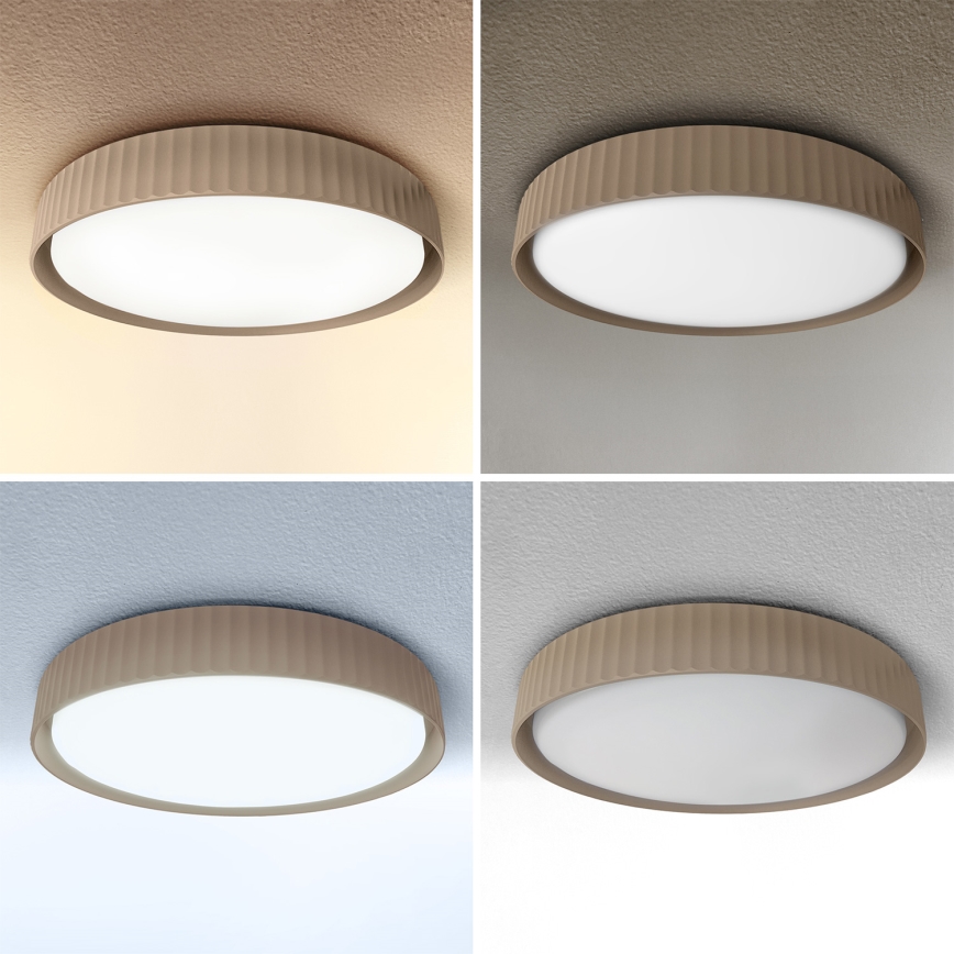 Brilagi - LUCIA Dimmable LED Ceiling Light LED/48W/230V 3000–6500K Ø 41 cm brown + remote control